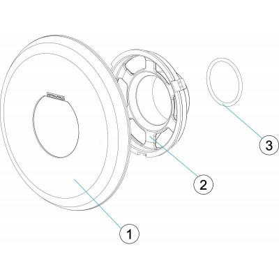 Proyector led FlexiMini on-off blanco AstralPool - despiece