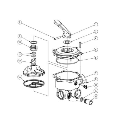 Arandela de maneta válvula selectora Praher 1 1/2"