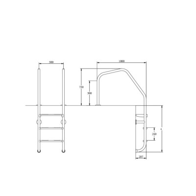 Despiece escalera arco especial flexinox