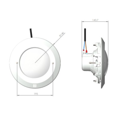 medidas proyector LED PAR56 lumiplus essential