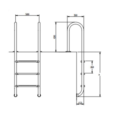 Medidas escalera Wall Droite